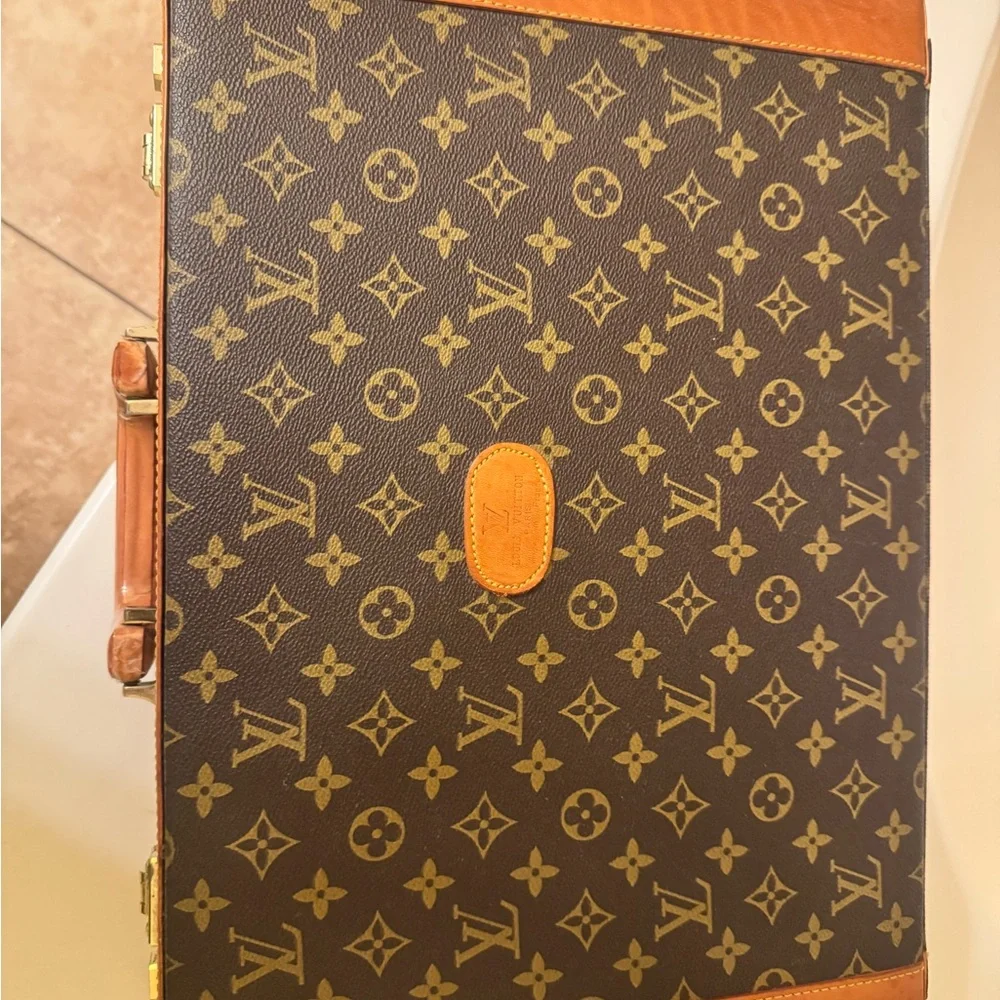 Louis Vuitton Brown and Tan Monogram Briefcase